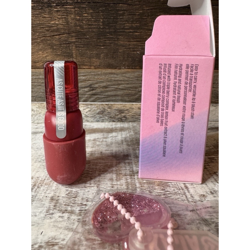 Kaja Jelly Charm Lip + Blush Glazed Keychain Stain 02 Squeeze Guava | MSRP = $25 - Picture 2 of 4